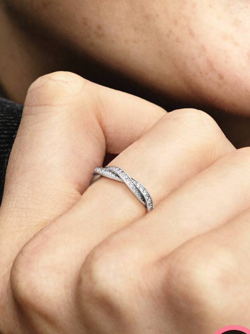 Pandora Sparkling Twisted Lines Ring - Sterling Silver